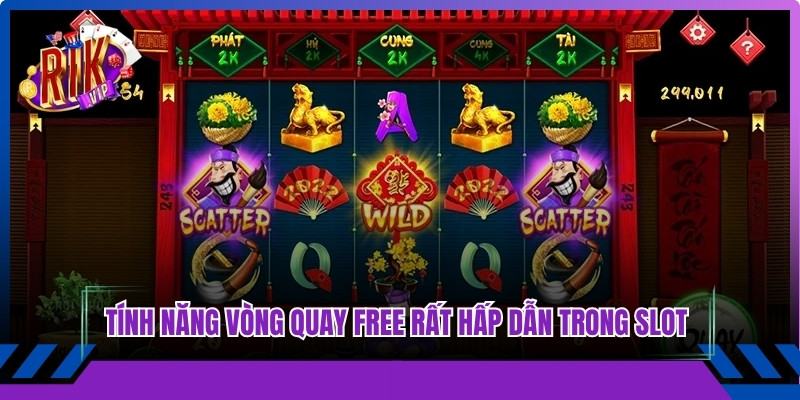 Tính năng vòng quay free rất hấp dẫn trong slot nổ hũ ông đồ