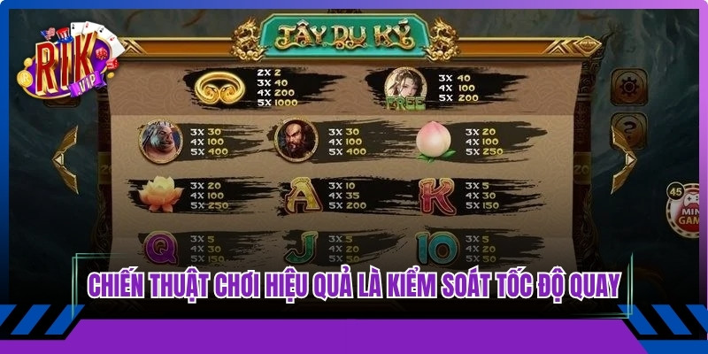 Chiến thuật chơi nổ hũ tây du ký hiệu quả là kiểm soát tốc độ quay