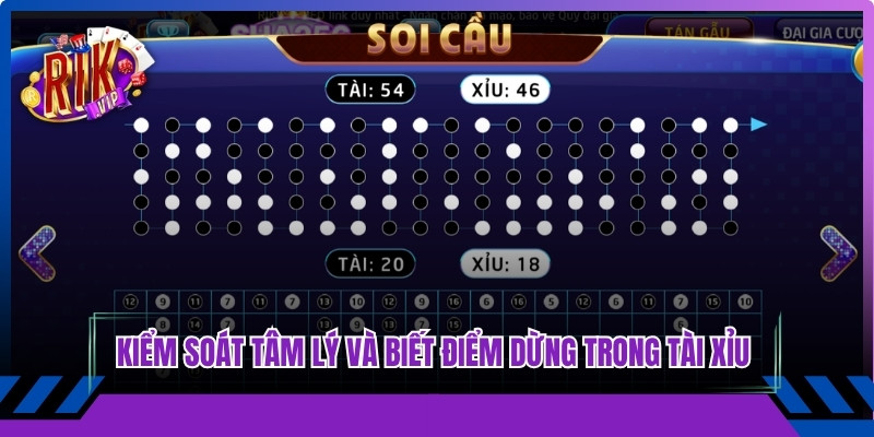 Kiểm soát tâm lý và biết điểm dừng trong Tài Xỉu quan trọng