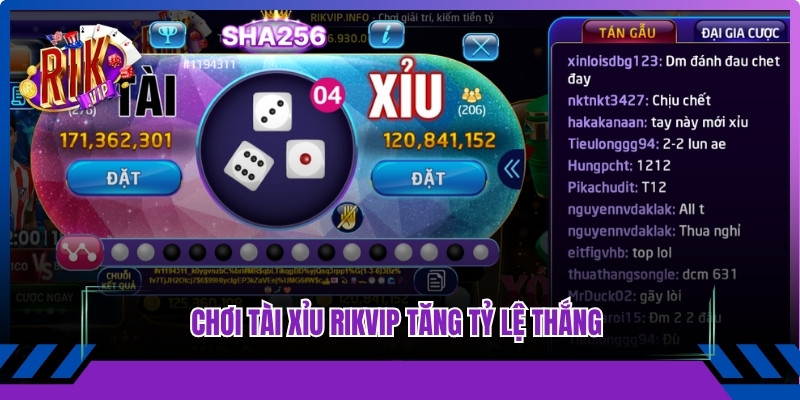 Chơi Tài Xỉu Rikvip tăng tỷ lệ thắng cần áp dụng đúng chiến thuật